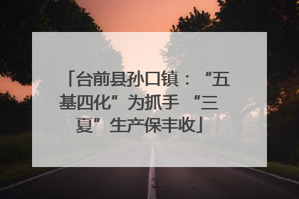 台前县孙口镇：“五基四化”为抓手 “三夏”生产保丰收