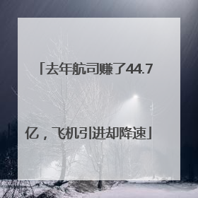 去年航司赚了44.7亿，飞机引进却降速