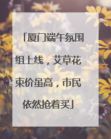 厦门端午氛围组上线，艾草花束价虽高，市民依然抢着买