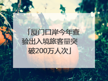 厦门口岸今年查验出入境旅客量突破200万人次