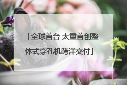全球首台 太重首创整体式穿孔机跨洋交付