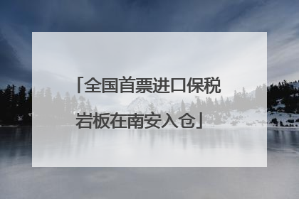 全国首票进口保税岩板在南安入仓