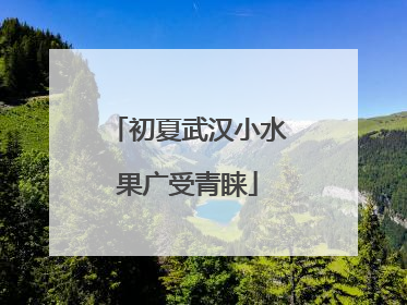 初夏武汉小水果广受青睐