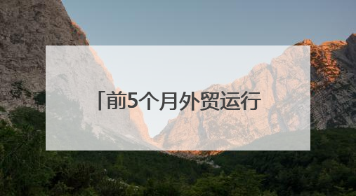 前5个月外贸运行有何特点、亮点？一组数据带你看