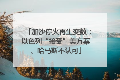 加沙停火再生变数：以色列“接受”美方案、哈马斯不认可