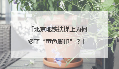 北京地铁扶梯上为何多了“黄色脚印”？