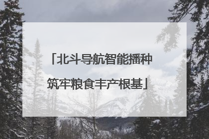 北斗导航智能播种 筑牢粮食丰产根基
