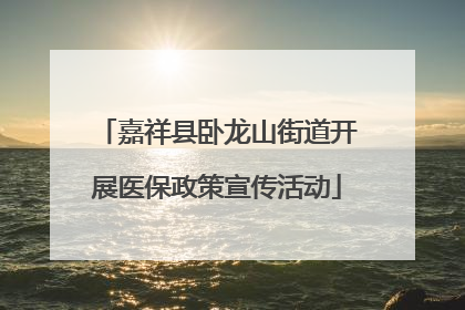 嘉祥县卧龙山街道开展医保政策宣传活动