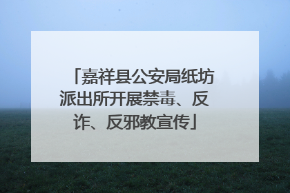 嘉祥县公安局纸坊派出所开展禁毒、反诈、反邪教宣传