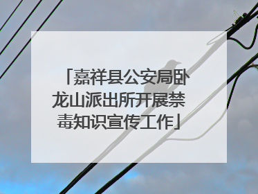 嘉祥县公安局卧龙山派出所开展禁毒知识宣传工作