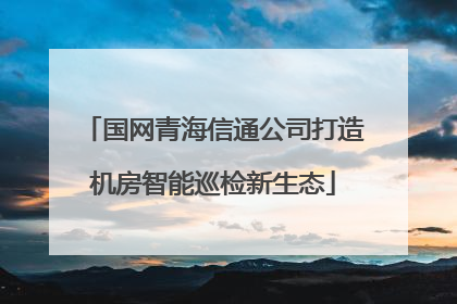 国网青海信通公司打造机房智能巡检新生态