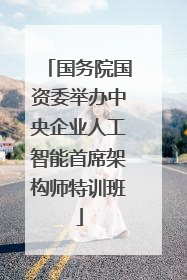 国务院国资委举办中央企业人工智能首席架构师特训班