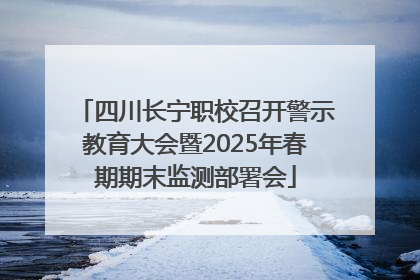 四川长宁职校召开警示教育大会暨2025年春期期末监测部署会