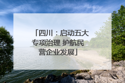 四川：启动五大专项治理 护航民营企业发展