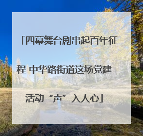 四幕舞台剧串起百年征程 中华路街道这场党建活动“声”入人心