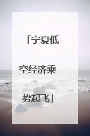 宁夏低空经济乘势起飞