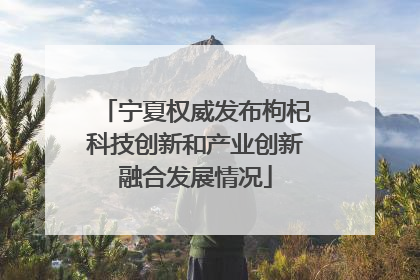 宁夏权威发布枸杞科技创新和产业创新融合发展情况