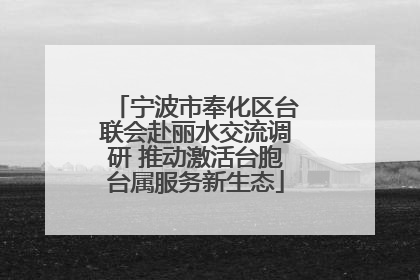 宁波市奉化区台联会赴丽水交流调研 推动激活台胞台属服务新生态