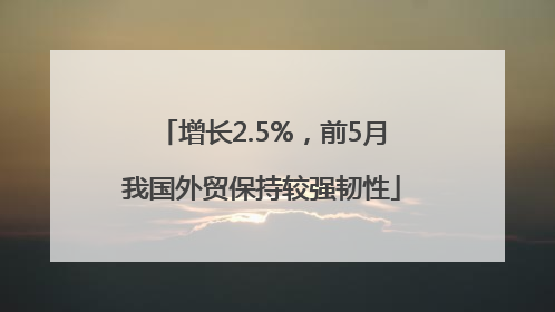增长2.5%,前5月我国外贸保持较强韧性