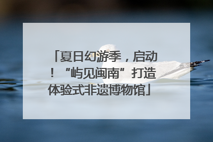 夏日幻游季，启动！“屿见闽南”打造体验式非遗博物馆