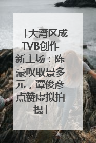 大湾区成TVB创作新主场：陈豪叹取景多元，谭俊彦点赞虚拟拍摄