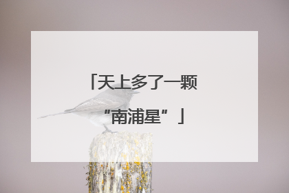 天上多了一颗“南浦星”