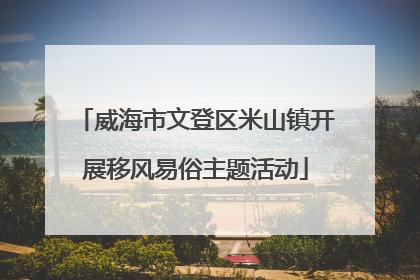 威海市文登区米山镇开展移风易俗主题活动