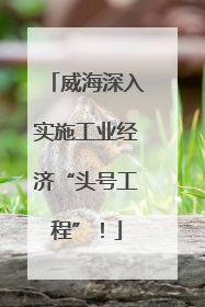 威海深入实施工业经济“头号工程”！