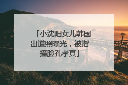 小沈阳女儿韩国出道照曝光，被指撞脸孔孝真