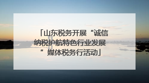 山东税务开展“诚信纳税护航特色行业发展”媒体税务行活动