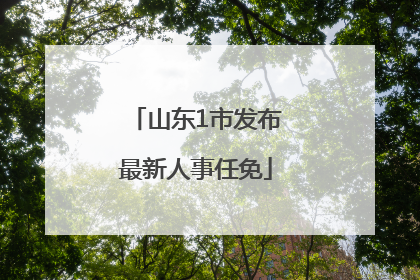 山东1市发布最新人事任免