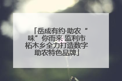 岳成有约·助农“味”你而来 监利市柘木乡全力打造数字助农特色品牌