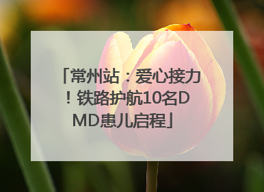 常州站：爱心接力！铁路护航10名DMD患儿启程