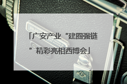 广安产业“建圈强链”精彩亮相西博会