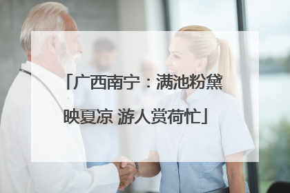 广西南宁：满池粉黛映夏凉 游人赏荷忙