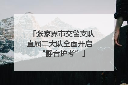 张家界市交警支队直属二大队全面开启“静音护考”