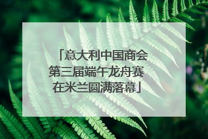 意大利中国商会第三届端午龙舟赛在米兰圆满落幕
