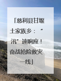 慈利县甘堰土家族乡：“汛”速响应！奋战抢险救灾一线