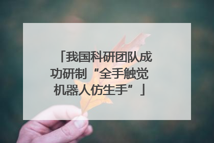 我国科研团队成功研制“全手触觉机器人仿生手”