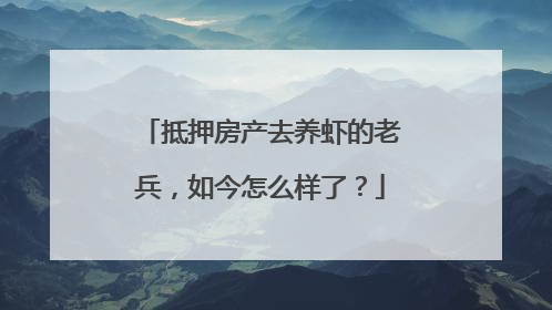 抵押房产去养虾的老兵，如今怎么样了？