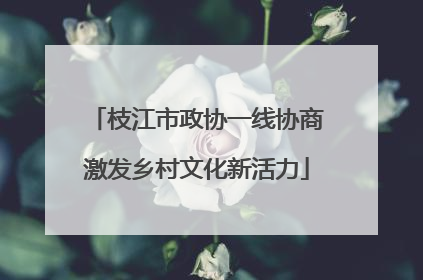 枝江市政协一线协商激发乡村文化新活力