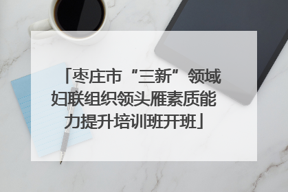 枣庄市“三新”领域妇联组织领头雁素质能力提升培训班开班
