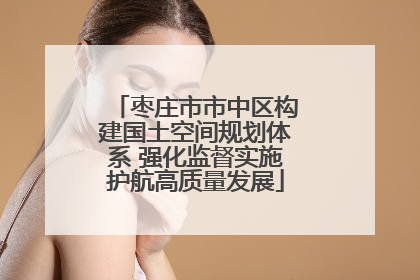 枣庄市市中区构建国土空间规划体系 强化监督实施护航高质量发展