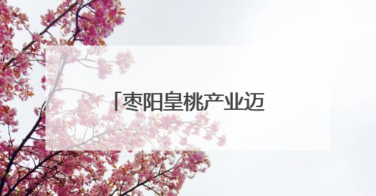 枣阳皇桃产业迈向百亿级 打造乡村振兴新引擎