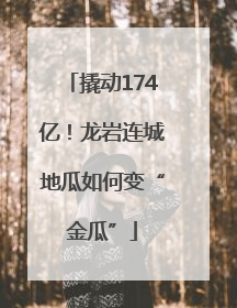 撬动174亿！龙岩连城地瓜如何变“金瓜”