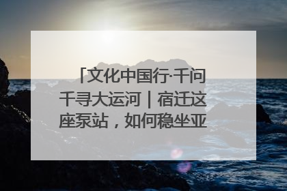文化中国行·千问千寻大运河｜宿迁这座泵站，如何稳坐亚洲第一宝座？