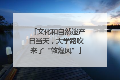 文化和自然遗产日当天，大学路吹来了“敦煌风”