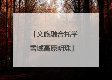 文旅融合托举雪域高原明珠