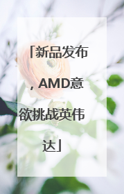 新品发布，AMD意欲挑战英伟达
