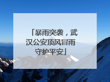 暴雨突袭，武汉公安顶风冒雨守护平安